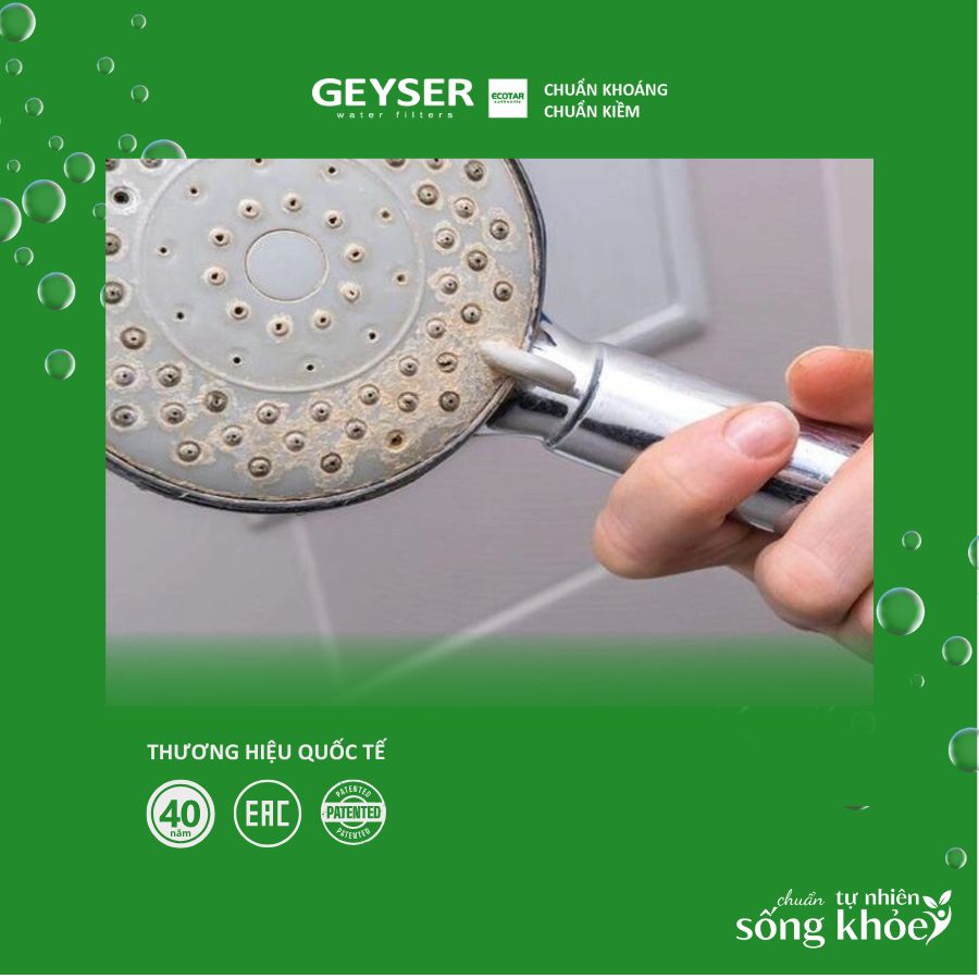 Nước chưa lọc thường chứa cặn khoáng, kim loại gây bám cặn