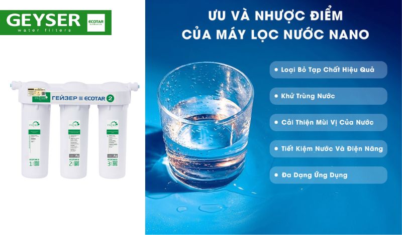 Ưu nhược điểm của máy lọc nước Nano