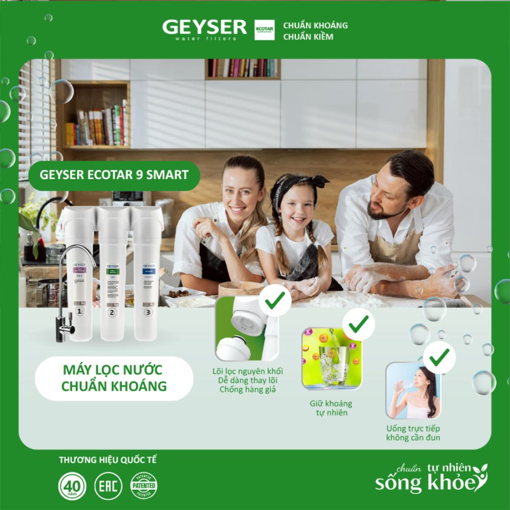 Bảo vệ sức khỏe với Geyser Ecotar 9 Smart