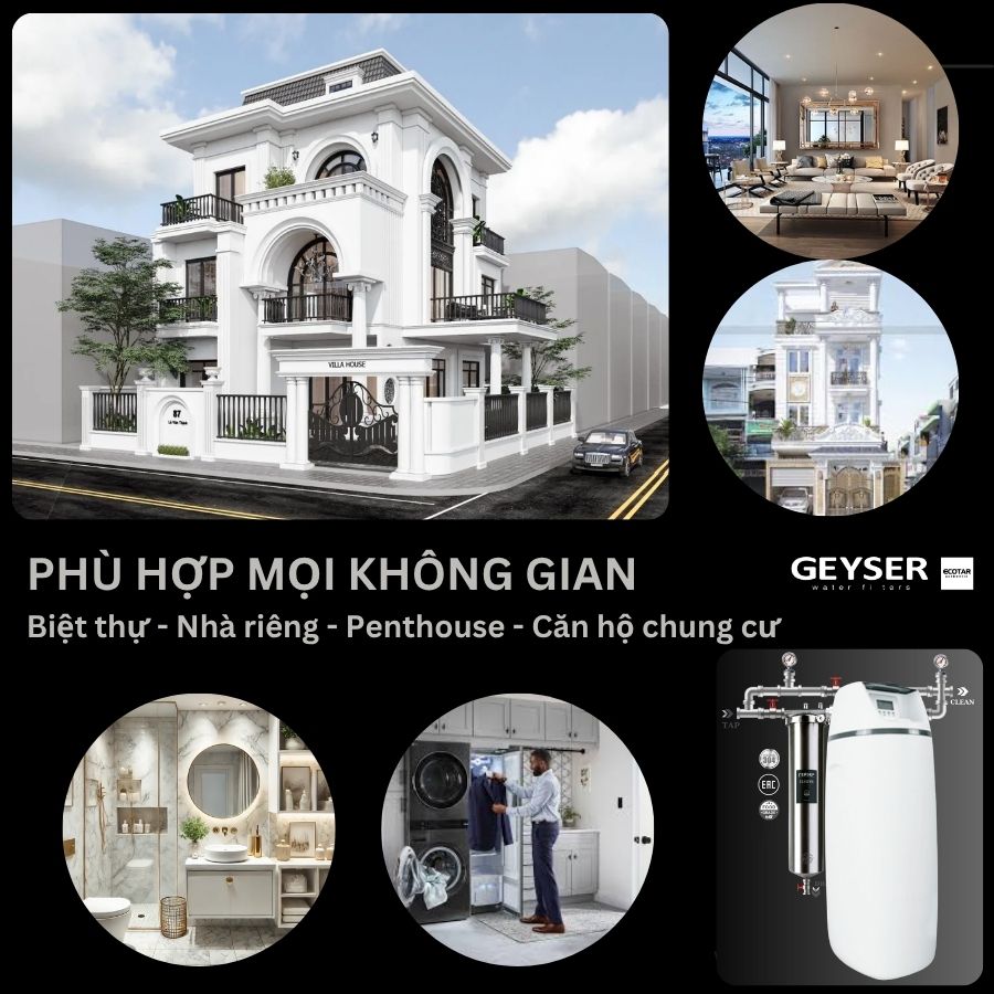 Lọc tổng đầu nguồn Geyser Ecotar 1F20S Penthouse
