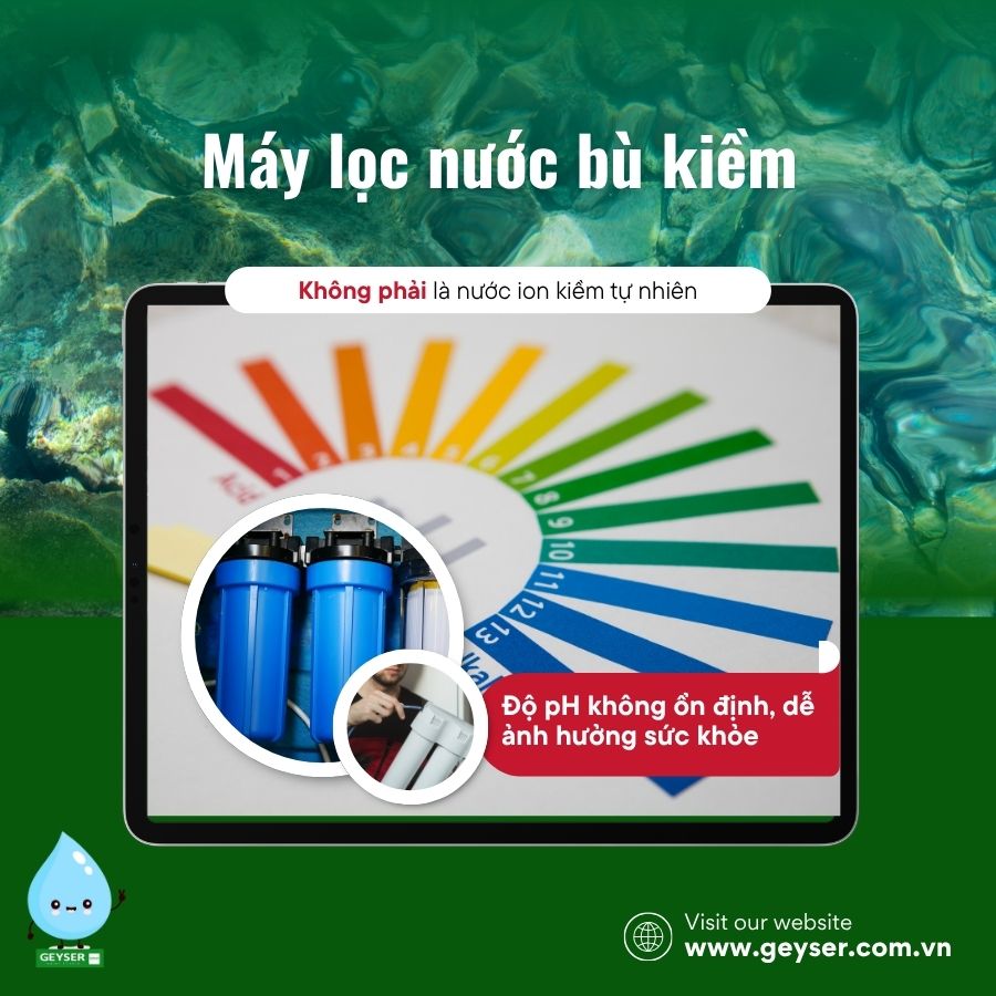 Máy lọc nước bù kiềm có độ pH không ổn định