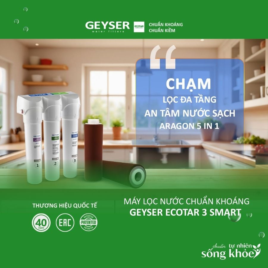 Máy lọc nước chuẩn khoáng Geyser Ecotar 3 Smart