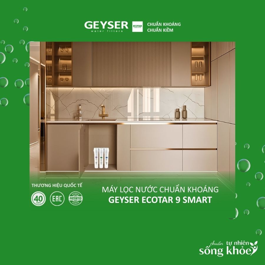 Máy lọc nước chuẩn khoáng Geyser ecotar 9 smart lắp chung cư