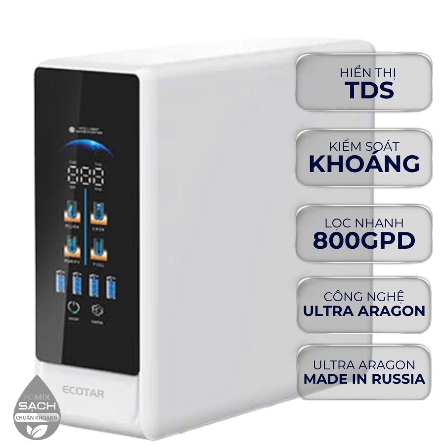 Máy lọc nước chuẩn khoáng Ecotar 9 LUX ROMIX 7