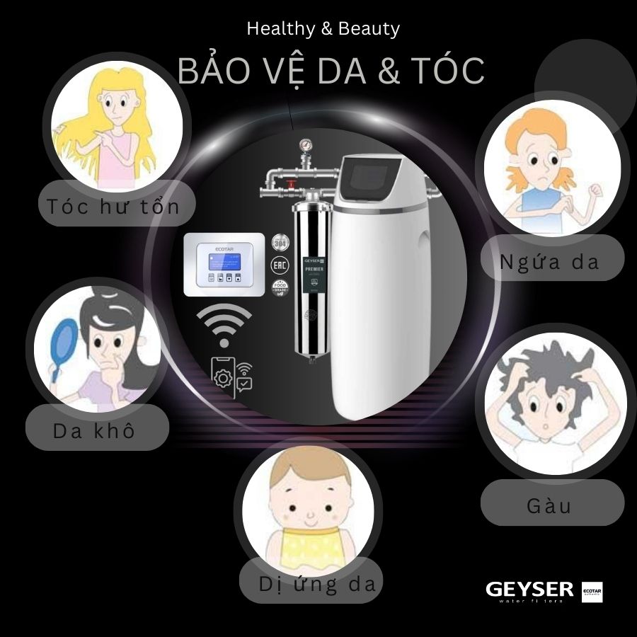 Hệ thống lọc tổng đầu nguồn gia đình tích hợp wifi thông minh Geyser Ecotar 1F20S Smart 2