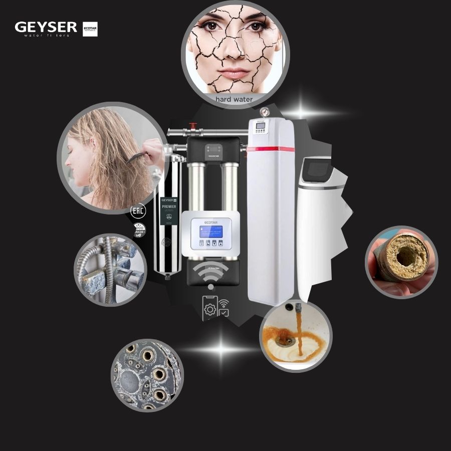 Hệ thống lọc tổng đầu nguồn villa biệt thự tích hợp điều khiển thông minh Geyser Ecotar Lux Smart Villa H1