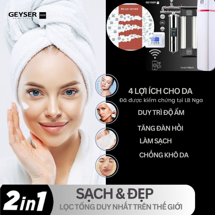 Hệ thống lọc tổng đầu nguồn villa biệt thự tích hợp điều khiển thông minh Geyser Ecotar Lux Smart Villa S 11