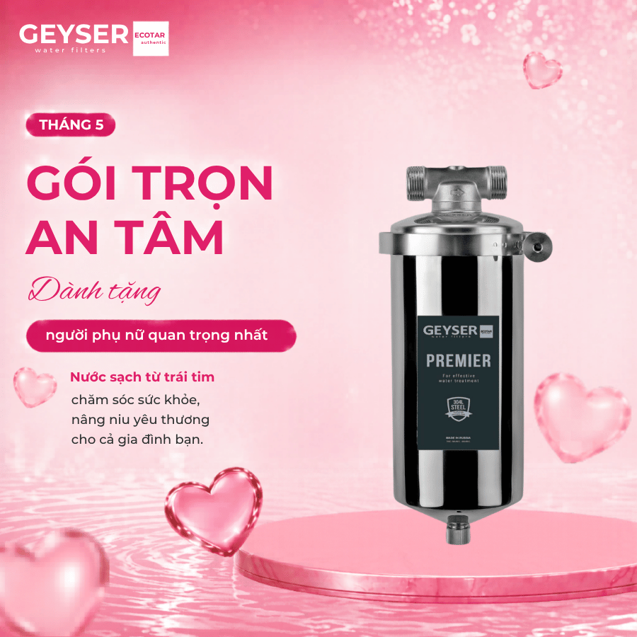 Cột lọc nước sinh hoạt phòng tắm Geyser Ecotar Premier 10BB