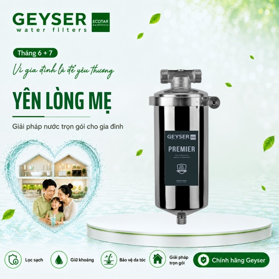 Cột lọc nước sinh hoạt phòng tắm Geyser Ecotar Premier 10BB