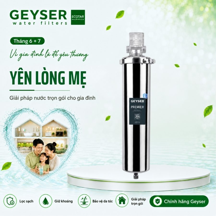 Cột lọc nước tắm sinh hoạt Geyser Ecotar Premier 20BB