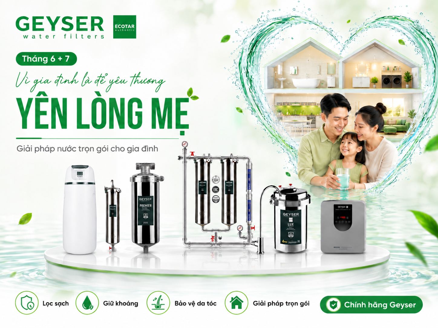 Tháng 7 Vì gia đình là để yêu thương, Yên lòng mẹ cùng Geyser
