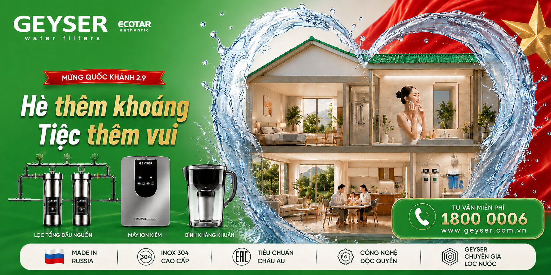 Khuyến mãi tháng 9: Mừng Quốc Khánh – Hè thêm khoáng- Tiệc thêm vui